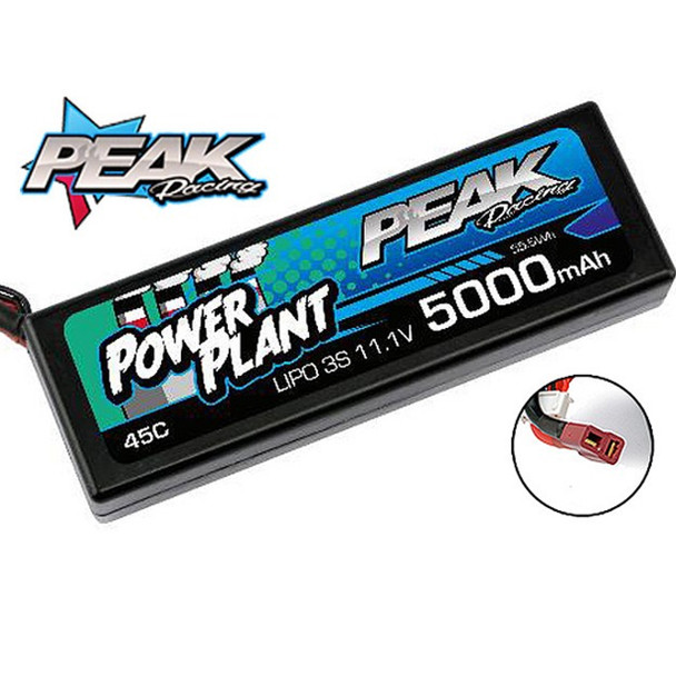 Peak Racing Power Plant 45C Lipo 3S 11.1V 5000mAh Battery