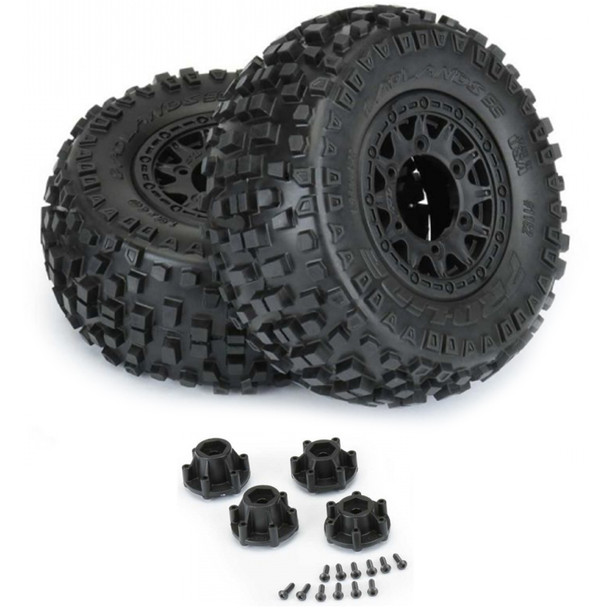 Pro-Line 1182-10 Badlands SC 2.2/3.0'' All Terrain Tires w/ Black Wheels : Slash 2WD/4WD F/R