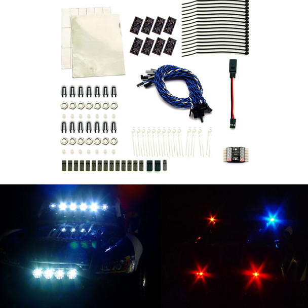 RC Lights Deluxbrake 14 LED Lights System for RPM Canisters, 3mm, 14" : Slash/SC10