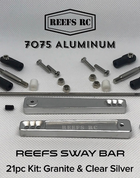 Reef's RC Sway Bar 7075 Hard Anodized Aluminum Kit Silver : Axial RR10 Bombers