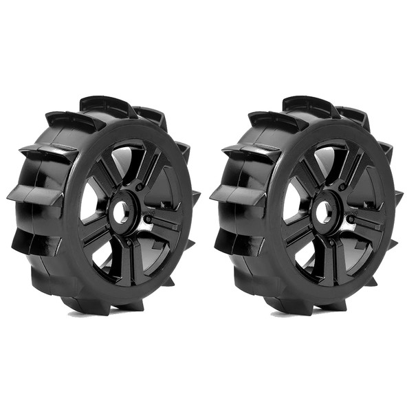 Roapex R/C Paddle 1/8 Buggy Tires Mounted on Black Wheels 17mm Hex (2)