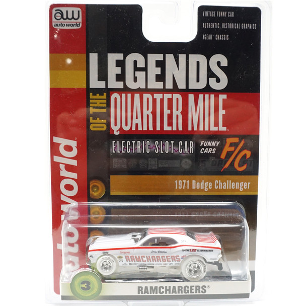 Auto World 4Gear R25 Ramchargers 1970 Dodge Challenger Funny Car iWheels HO Slot Car