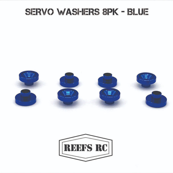 Reef's RC SEHREEFS52 Servo Washers (8Pcs) Blue