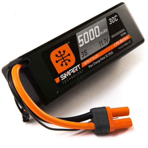 Spektrum 11.1V 5000mAh 3S 30C Smart LiPo Battery Hardcase w/ IC5 Connector