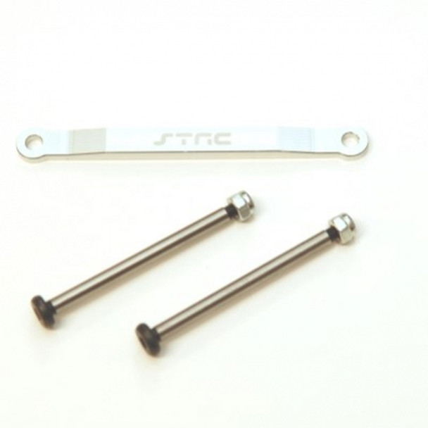 STRC Alum Front Hinge-Pin Brace Kit : Stampede/Ruster/Bandit/Slash 2wd Silver