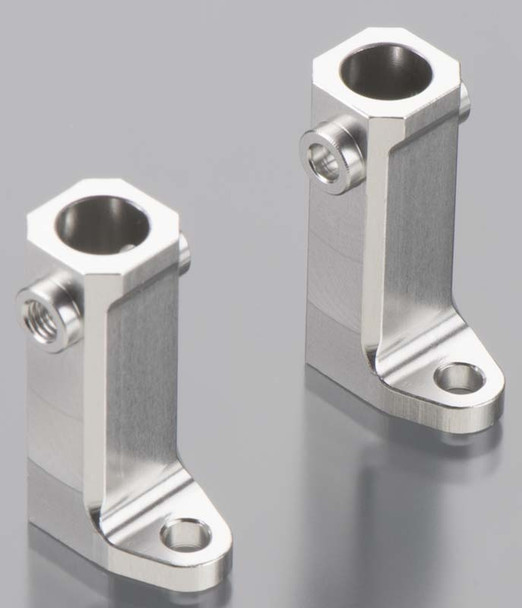 STRC Aluminum Side Mount Brackets Silver SCX10 (2) STA80041S