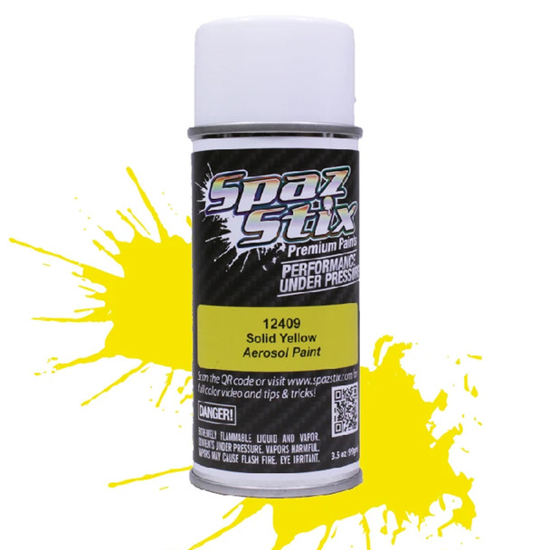 Spaz Stix Solid Yellow Aerosol Spray Paint 3.5oz Can