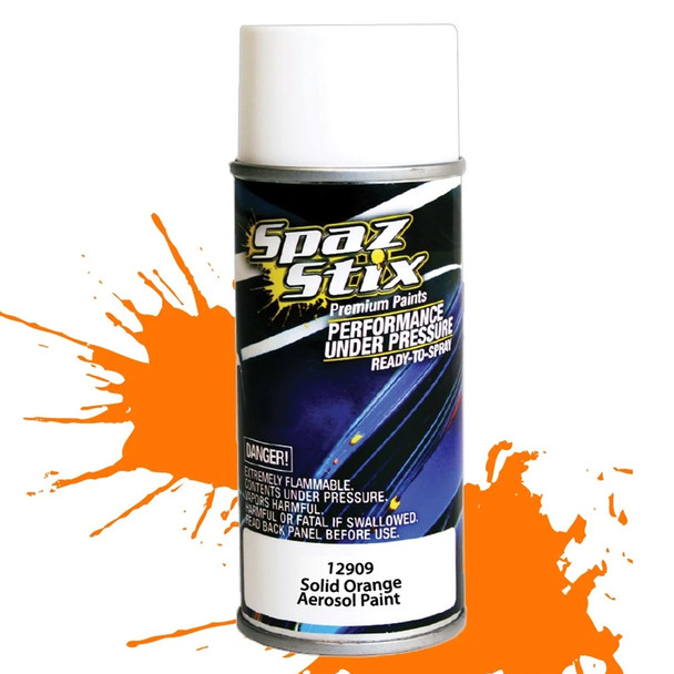 Spaz Stix Solid Orange Aerosol Spray Paint 3.5oz Can