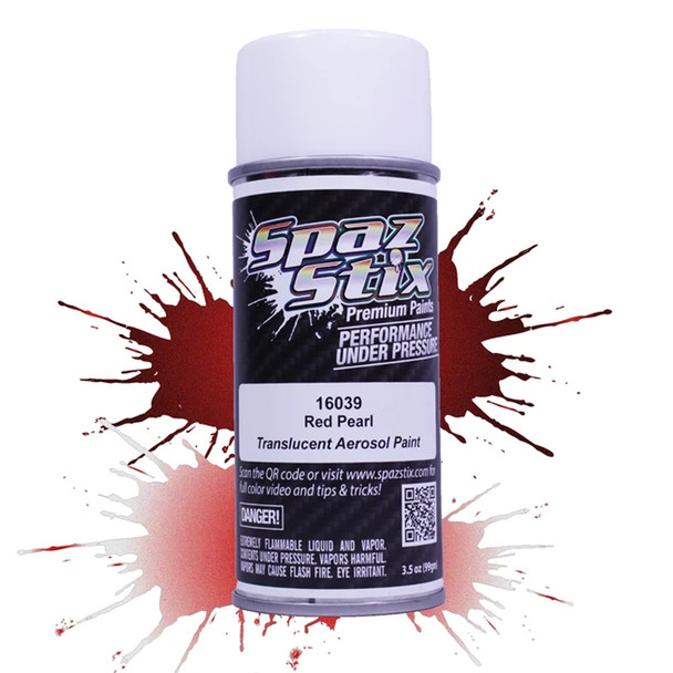 Spaz Stix 16039 Red Pearl Aerosol Spray Paint 3.5oz Can