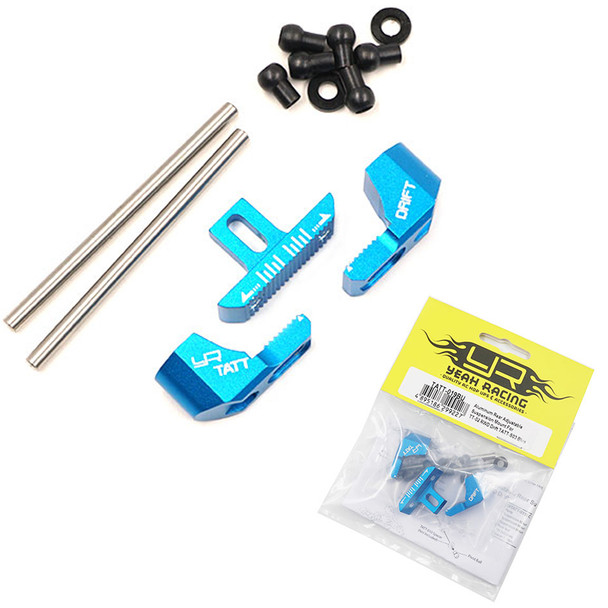 Yeah Racing TATT-019BU Alum Rear Adjustable Suspension Mount Blue: TT-02 RWD