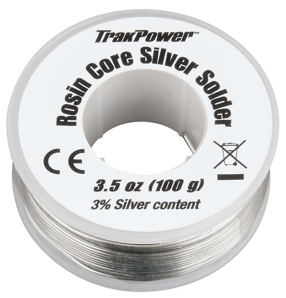 TrakPower TKPR0976 Rosin Core Silver Solder 100g