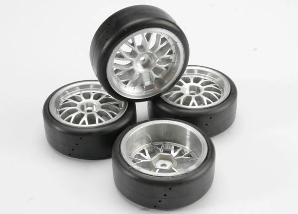 Traxxas 4873 Protrax On Road Slick Tires & Wheels (4)