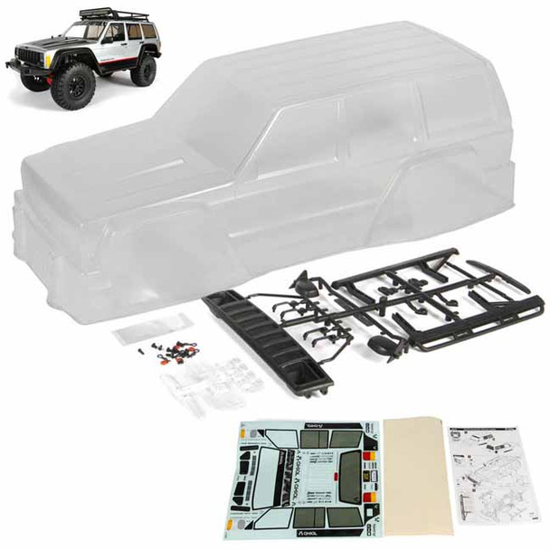 Axial AX31337 2000 Jeep Cherokee .040" Clear Complete Body : SCX10 / SCX10 II