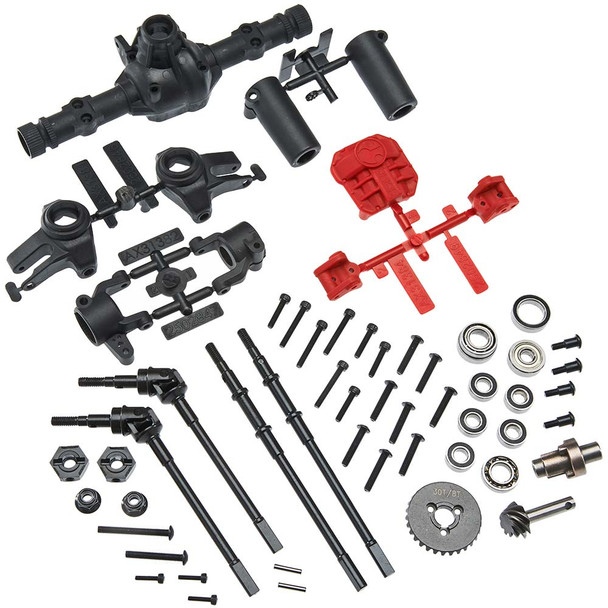 Axial AX31438 AR44 Locked Axle Set Front / Rear Complete : SCX10 II