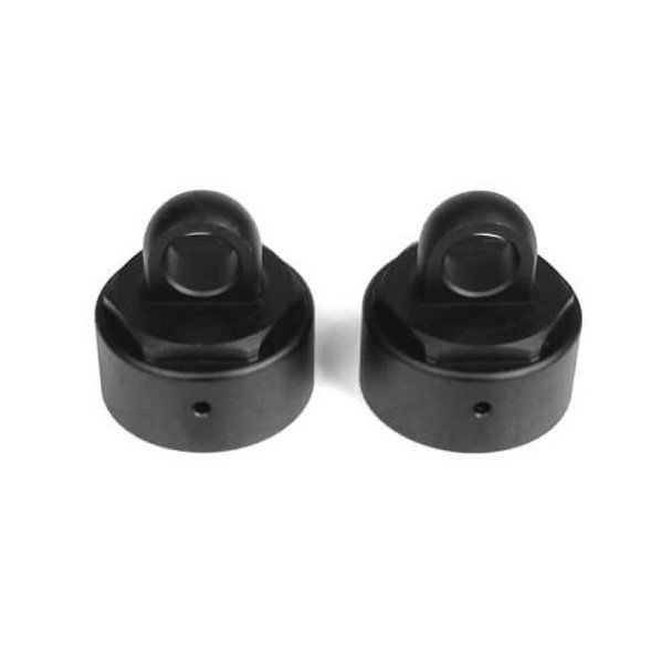 Tekno RC TKR6003B Non-Vented Shock Caps Aluminum Black Anodized (2pcs)