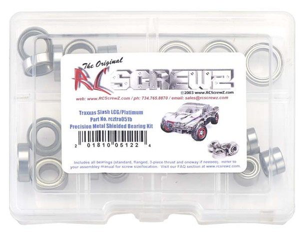 RC Screwz TRA051B Precision Shielded Bearing Kit Slash 4x4 LCG
