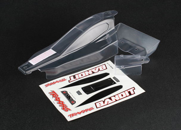 Traxxas 2417 Bandit Clear Body Includes Decal Sheet