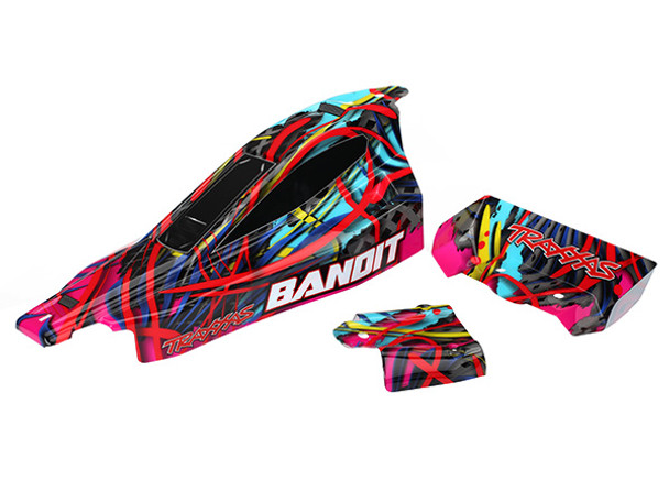 Traxxas 2449 Body Hawaiian Graphics Painted Decals Applied : Bandit