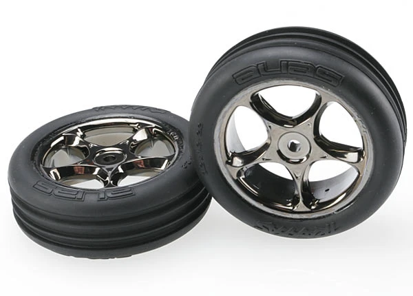 Traxxas 2471A Tires & Wheels Assembled Ribbed (2)