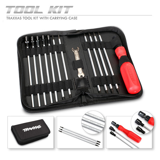 Traxxas 3415 Tool Kit w/ Carrying Case 1.5/ 2.0/ 2.5/ 3.0/ 3.5/ 4.0mm Hex Drivers & More