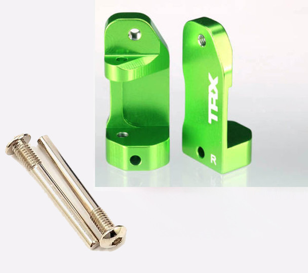 Traxxas 3632G L/R Green Aluminim Caster Blocks 30-Degree : Rustler VXL XL-5 TSM