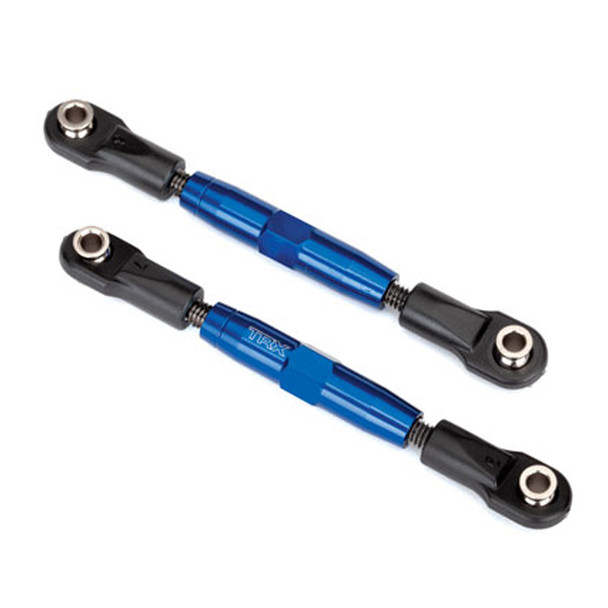 Traxxas 3643X 83mm Aluminum Front Camber Links Blue : Rustler / Slash / Stampede