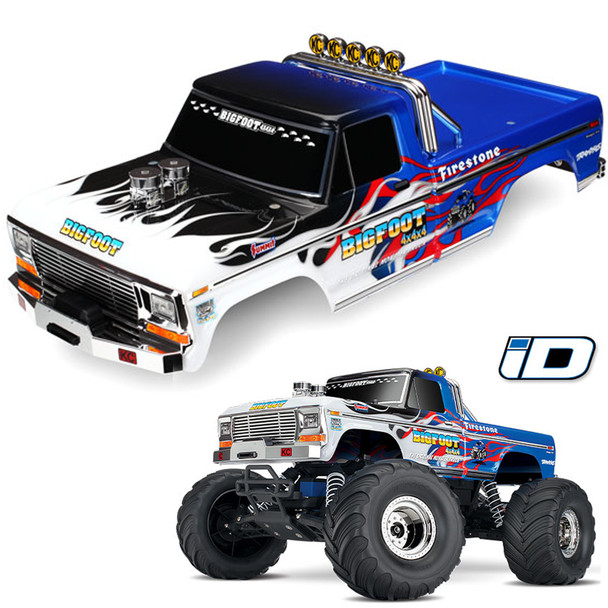 Traxxas 3653 Flame Painted Body Decals Applied : Bigfoot No.1 Officially Licensed Replica