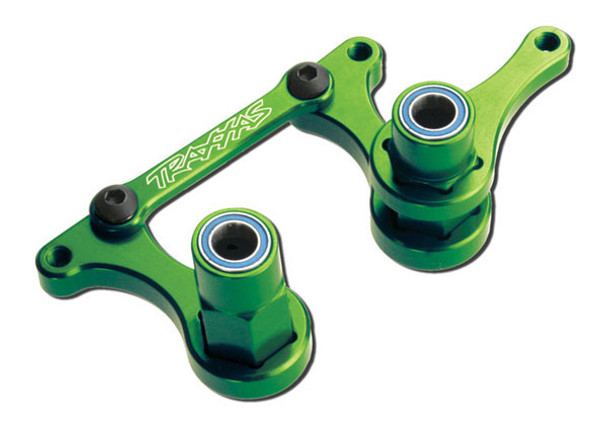 Traxxas 3743G Green Aluminum Steering Bellcranks : 1/10 Rustler VXL XL-5 TSM