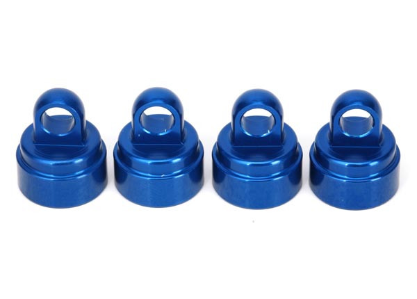 Traxxas 3767A Aluminum Ultra Shock Cap Blue (4)