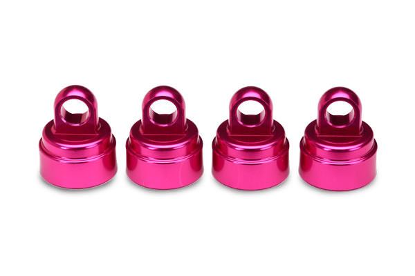 Traxxas 3767P Pink Aluminum Shock Caps (4) (fits all Ultra Shocks)