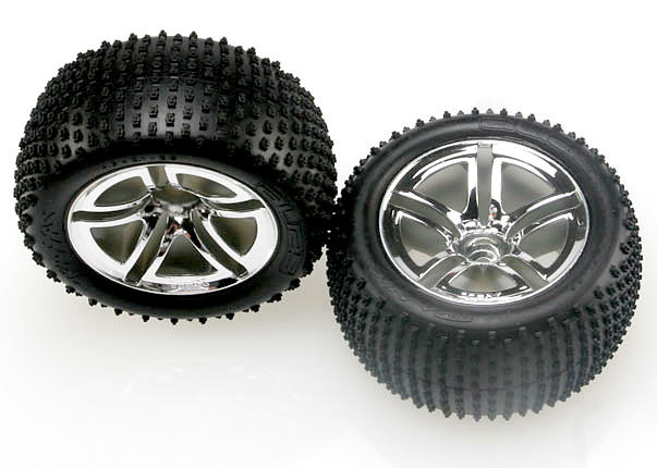 Traxxas 5572R 2.8" Twin-Spoke Wheels w/ Alias Tires (2)