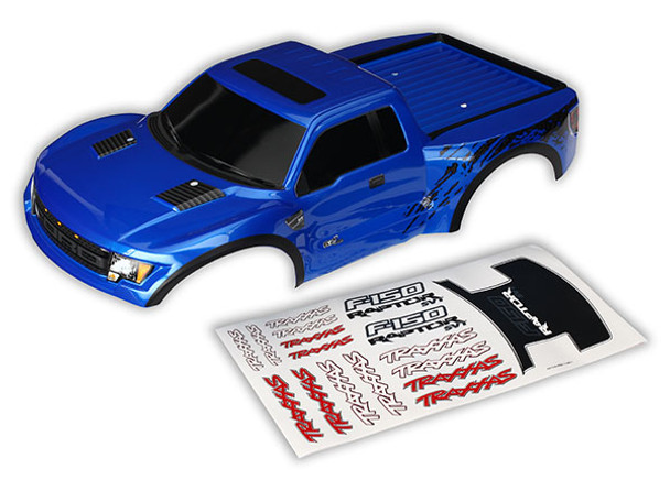 Traxxas 5815A Ford Raptor Blue Body w/ Decals for Slash / Slash VXL / Slash 4x4