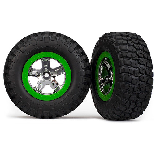 Traxxas Tire/Wheels Assembled Glued 2WD Front B.F. Goodrich Mud Terrain T/A KM2 (2) SCT