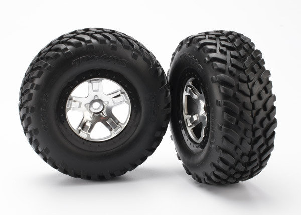 Traxxas 5873X Tire/Whl Assembled Blk Beadlock Fr/Re (2)