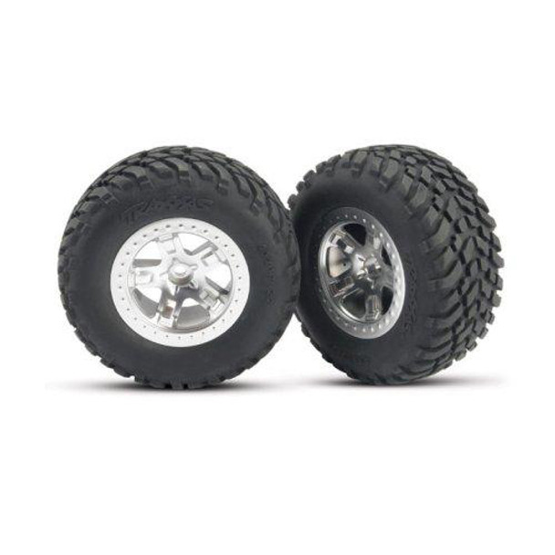 Traxxas 5880X Tires & Wheels Assembled Glued Kumho Tires Foam Inserts Rear (2)