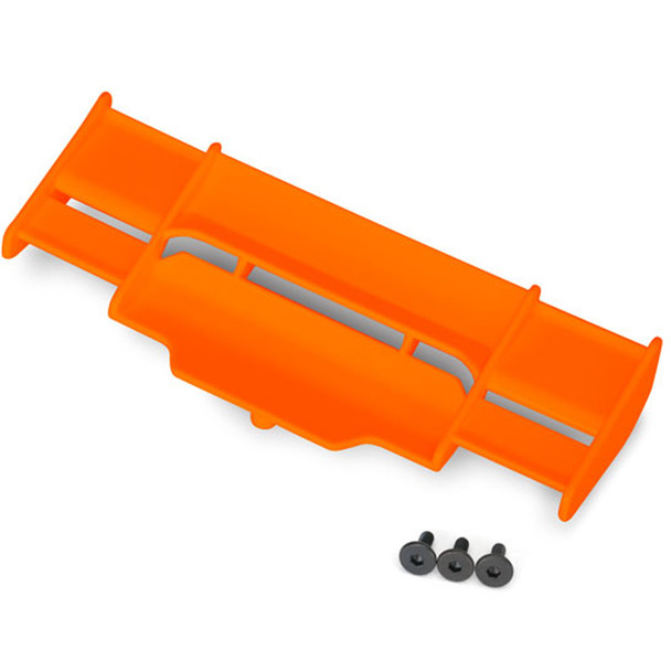Traxxas 6721T Orange Wing w/ 3x8mm Screws (3) : Rustler 4x4 VXL