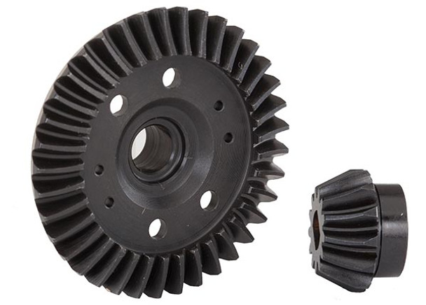 Traxxas 6879R Ring gear, differential/ pinion gear differential machined spiral cut rear