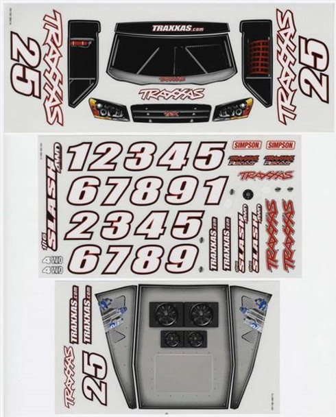 Traxxas 7013 Decal Sheets 1/16 Slash