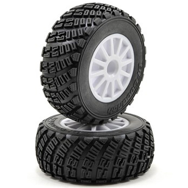 Traxxas 7473R BFGoodrich Rally Tire w/Rally Wheel White S1 (2) : 1/10 Rally