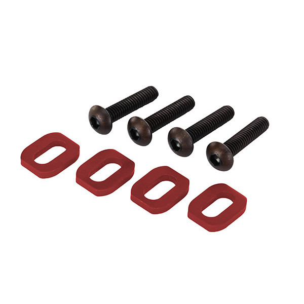 Traxxas 7759R Red Anodized Aluminum Motor Mount Washers w/ Hardware (4) X-Maxx