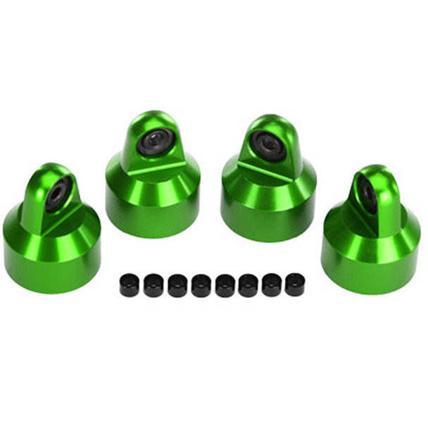 Traxxas Shock Caps Aluminum Green Anodized GTX Shocks (4) / Spacers (8)