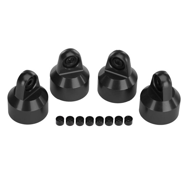 Traxxas 7764X Shock Caps Aluminum Black-Anodized (8) X-Maxx