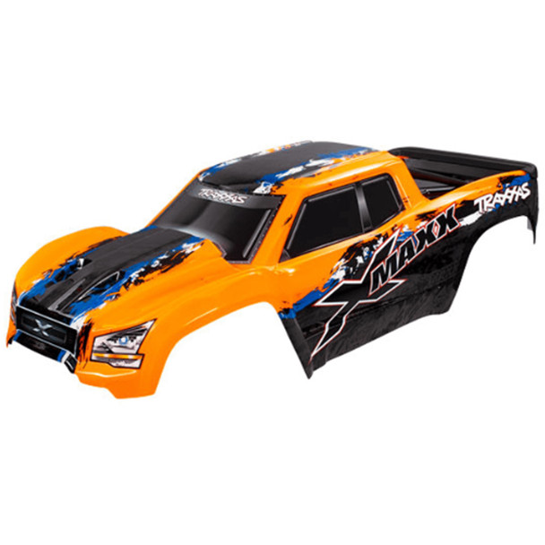 Traxxas 7811 Orange Body Painted w/ Front & Rear Mounts / Rear Support : X-Maxx