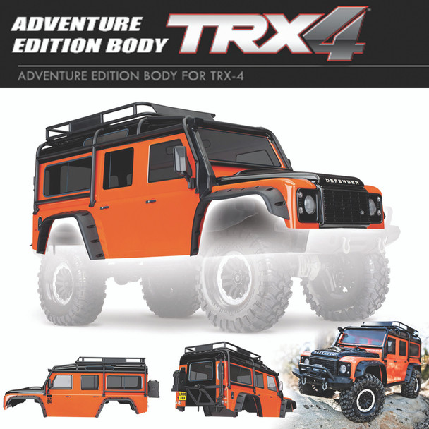 Traxxas 8011A Land Rover Defender Adventure Edition Body Orange: TRX-4