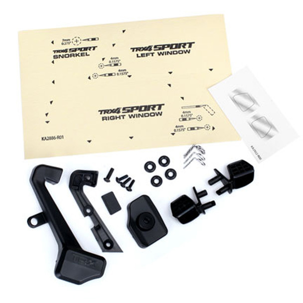 Traxxas 8119 Left & Right Side Mirrors & Snorkel w/ Mounting Hardware : TRX-4