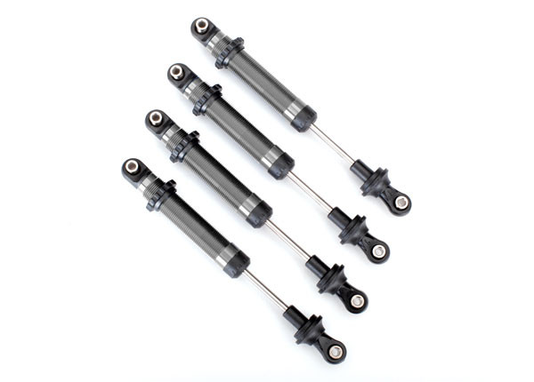 Traxxas 8160 Silver Aluminum GTS Shocks (4) for use w/ Long Arm Lift Kit: TRX-4