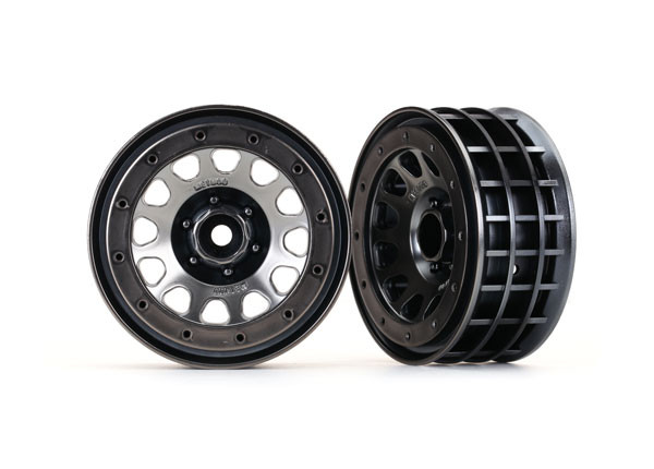 Traxxas 8171 Method 105 2.2" Beadlock Wheels Black Chrome (2) : TRX-4