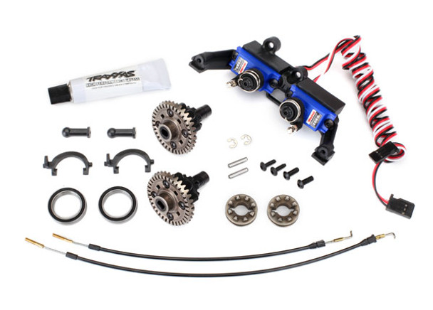 Traxxas 8195 Front / Rear Locking Differential Kit w/T-Lock Cables & Servo: TRX-4 Sport