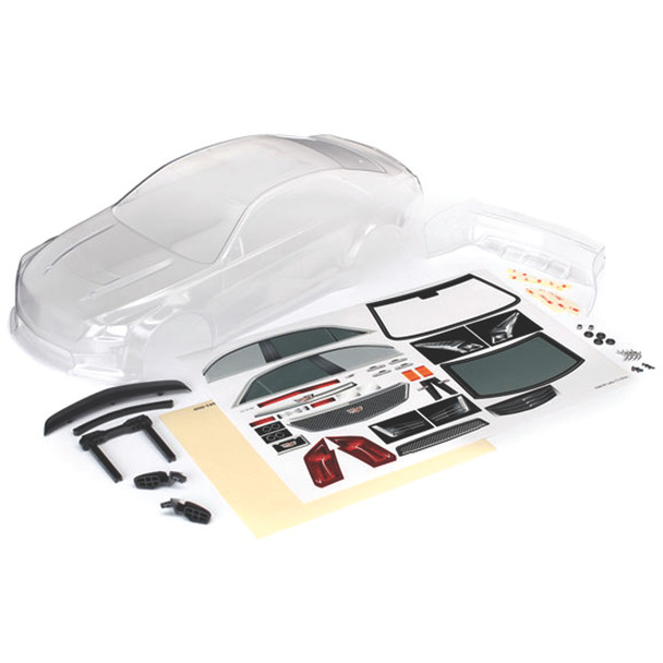 Traxxas 8391 Clear Cadillac CTS-V Body Requires Painting w/Decal Sheet: 4-Tec 2.0