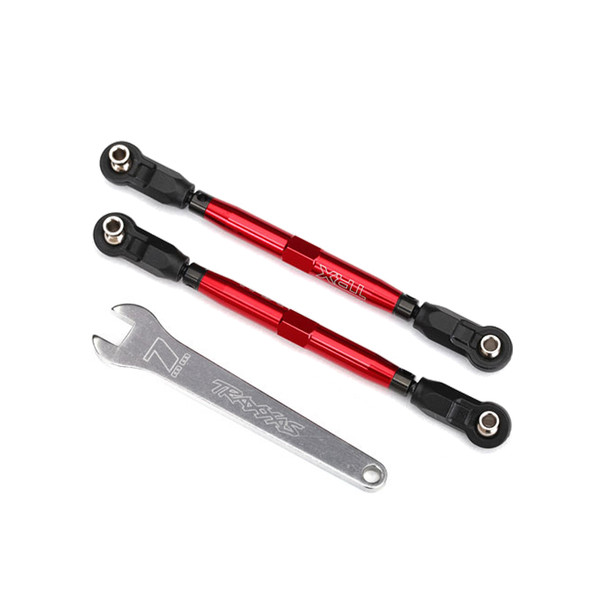 Traxxas 8547R Front Toe Links Tubes Red Anodized (2) w/ Wrench : Unlimited Desert Racer